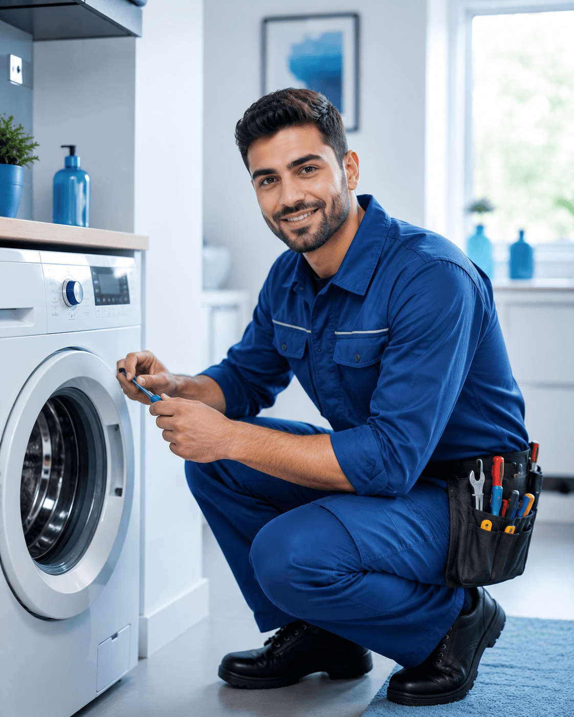 فني Perfect Fix أثناء صيانة جهاز منزلي